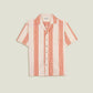 Camicia uomo in cotone a righe con bottoni in cocco
