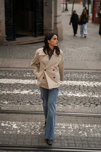 Trench corto doppiopetto in cotone