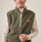 Gilet in pile Neve verde Deep Lichen