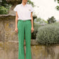 Pantaloni wide leg a vita alta