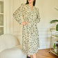 Abito midi in cotone con stampa animalier e cintura