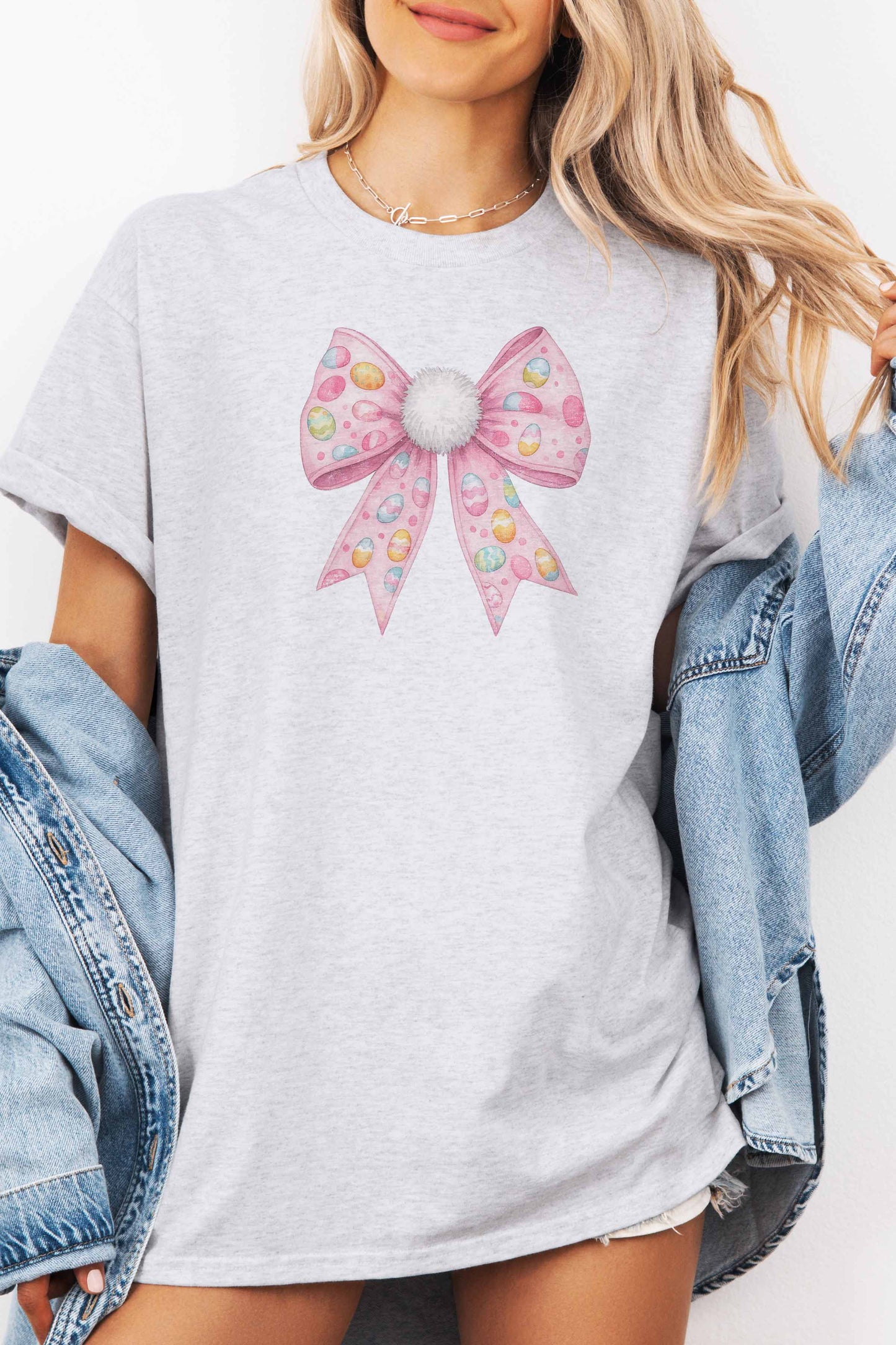 T-shirt oversize con fiocco coniglietto