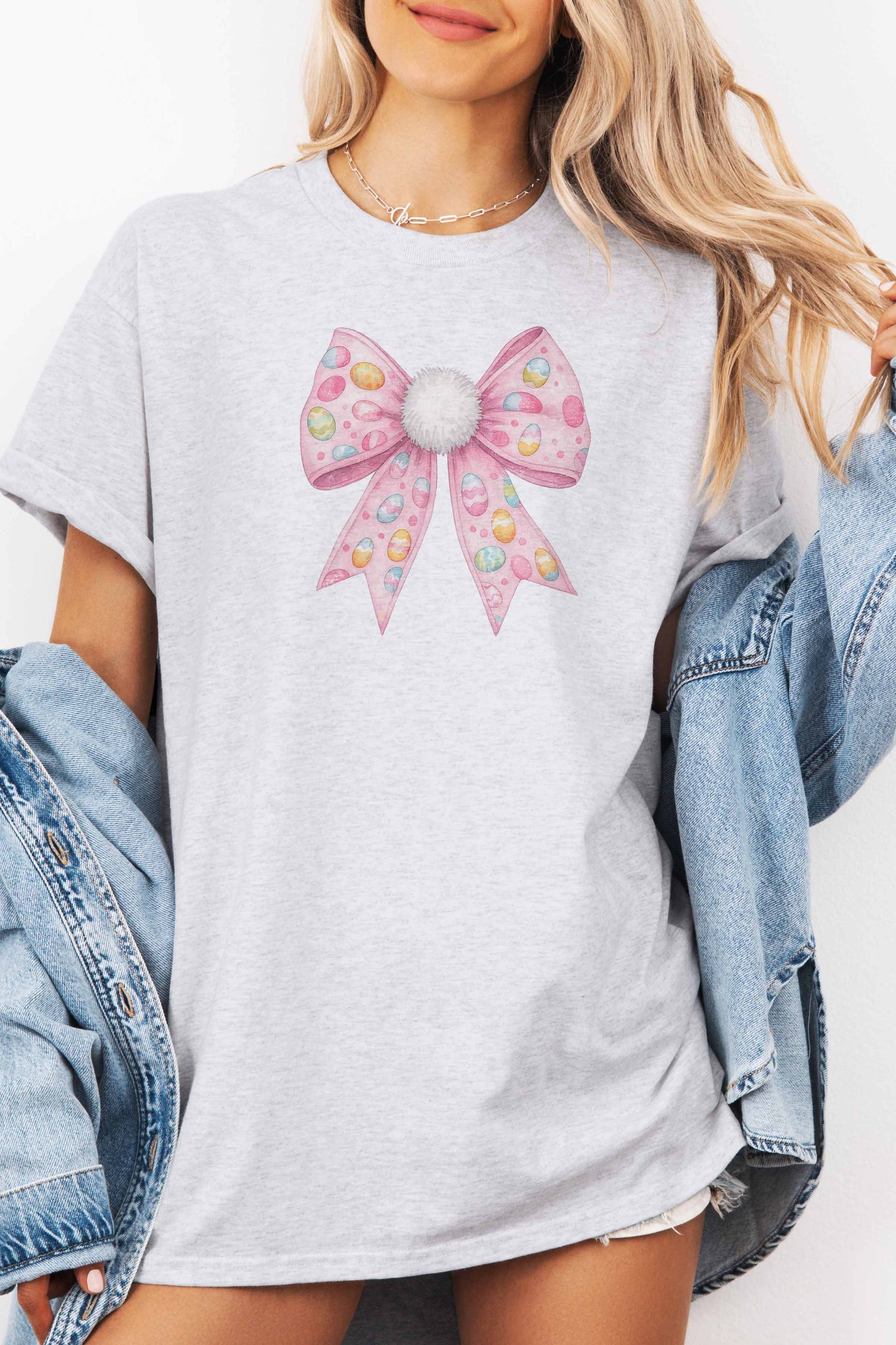 T-shirt oversize con fiocco coniglietto