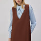 Abito pinafore lungo con scollo a V
