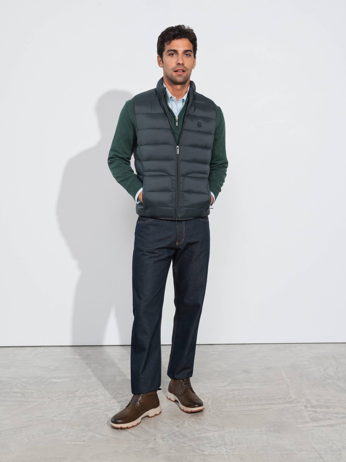 Gilet imbottito da uomo in nylon