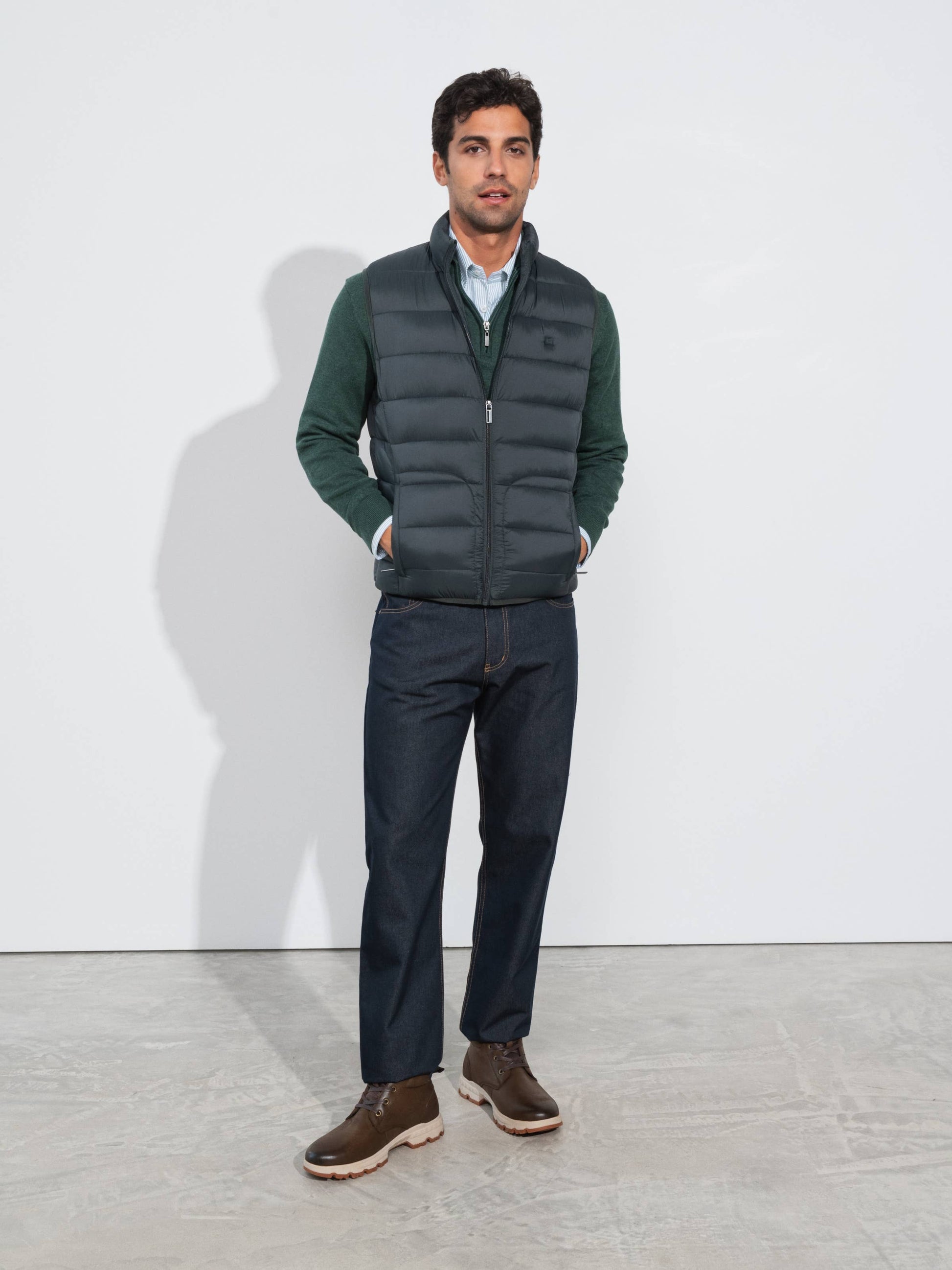Gilet imbottito da uomo in nylon