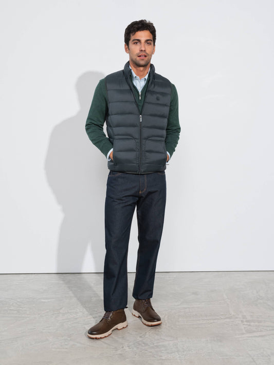 Gilet imbottito da uomo in nylon