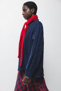 Maglione a maglia strutturata con retro imbottito