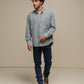 Camicia uomo a quadri in cotone misto