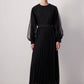 Gonna midi plissettata in chiffon