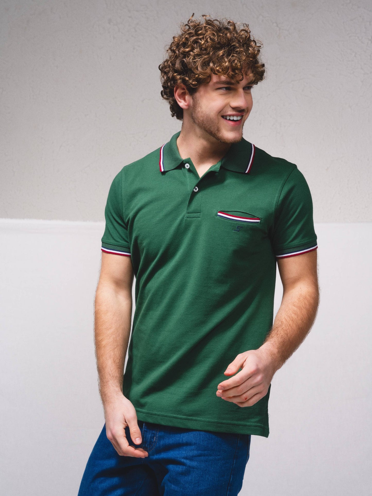 Polo in piqué con taschino