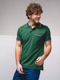 Polo in piqué con taschino