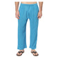Pantaloni estivi lunghi in cotone blu