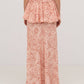Gonna lunga rosa con stampa sistema solare Sophia