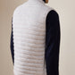 Gilet reversibile imbottito grigio latte