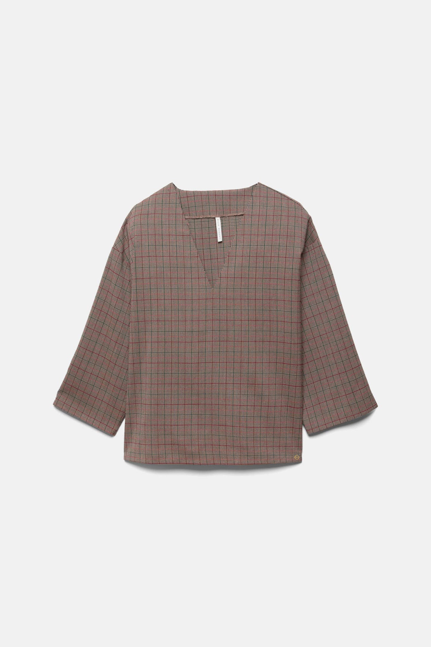 Blusa Principe di Galles con scollo a V