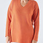 Maglione a coste con scollo a V