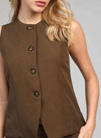 Gilet sartoriale Zola color militare