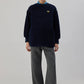 Felpa in pile blu navy