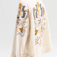 Giacca kimono in lino ricamato