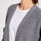 Cardigan Mette in lana d’agnello GOTS grigio melangé