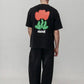 T-shirt nera oversize Tulip in cotone organico