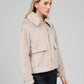 Giacca Candice in ecopelliccia color visone