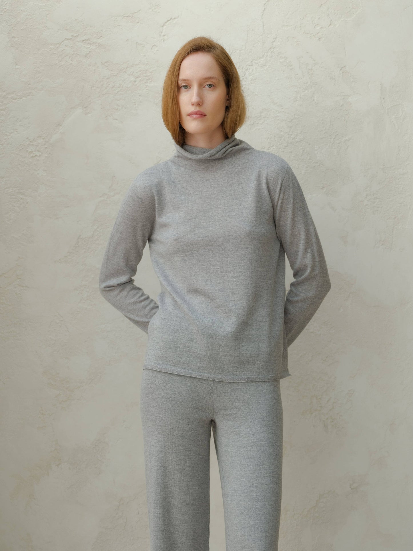 Dolcevita relaxed in lana merino extra fine in maglia 3D