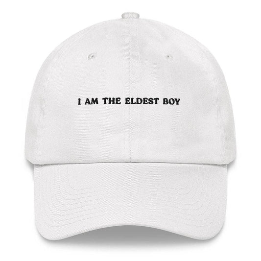 Cappellino ricamato "I Am The Eldest Boy" in cotone