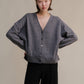 Cardigan oversize in tweed