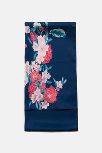Foulard in raso stampato floreale