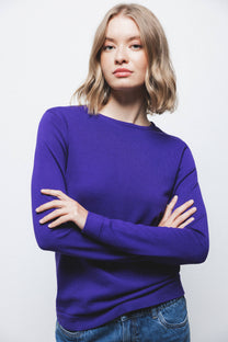 Maglione girocollo in maglia rasata