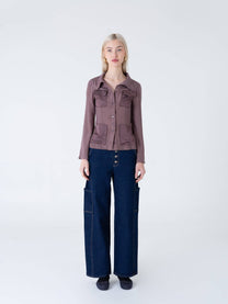 Camicia utility a maniche lunghe con bottoni