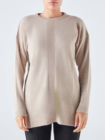 Maglia lunga a girocollo Nervo in misto lana e cashmere