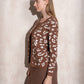 Cardigan jacquard animalier da donna