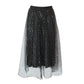 Gonna midi in tulle con paillettes