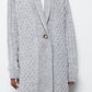 Cardigan lungo in maglia strutturata con collo a scialle