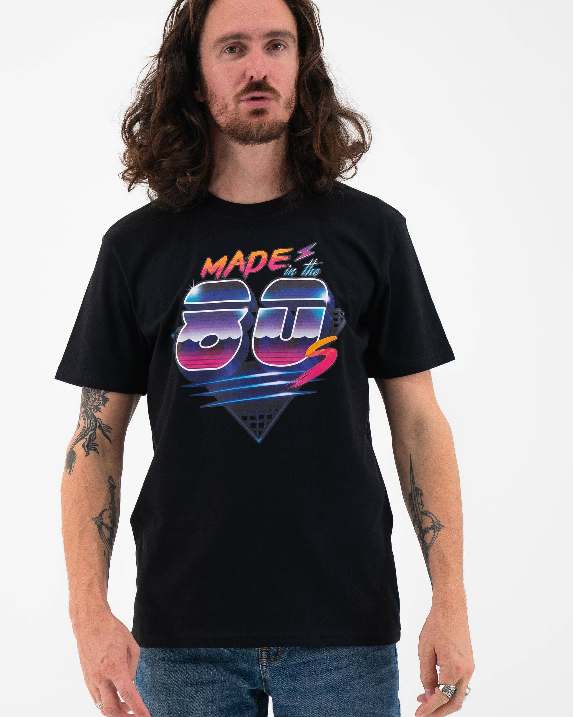 T-shirt unisex in cotone biologico con grafica vintage anni 80