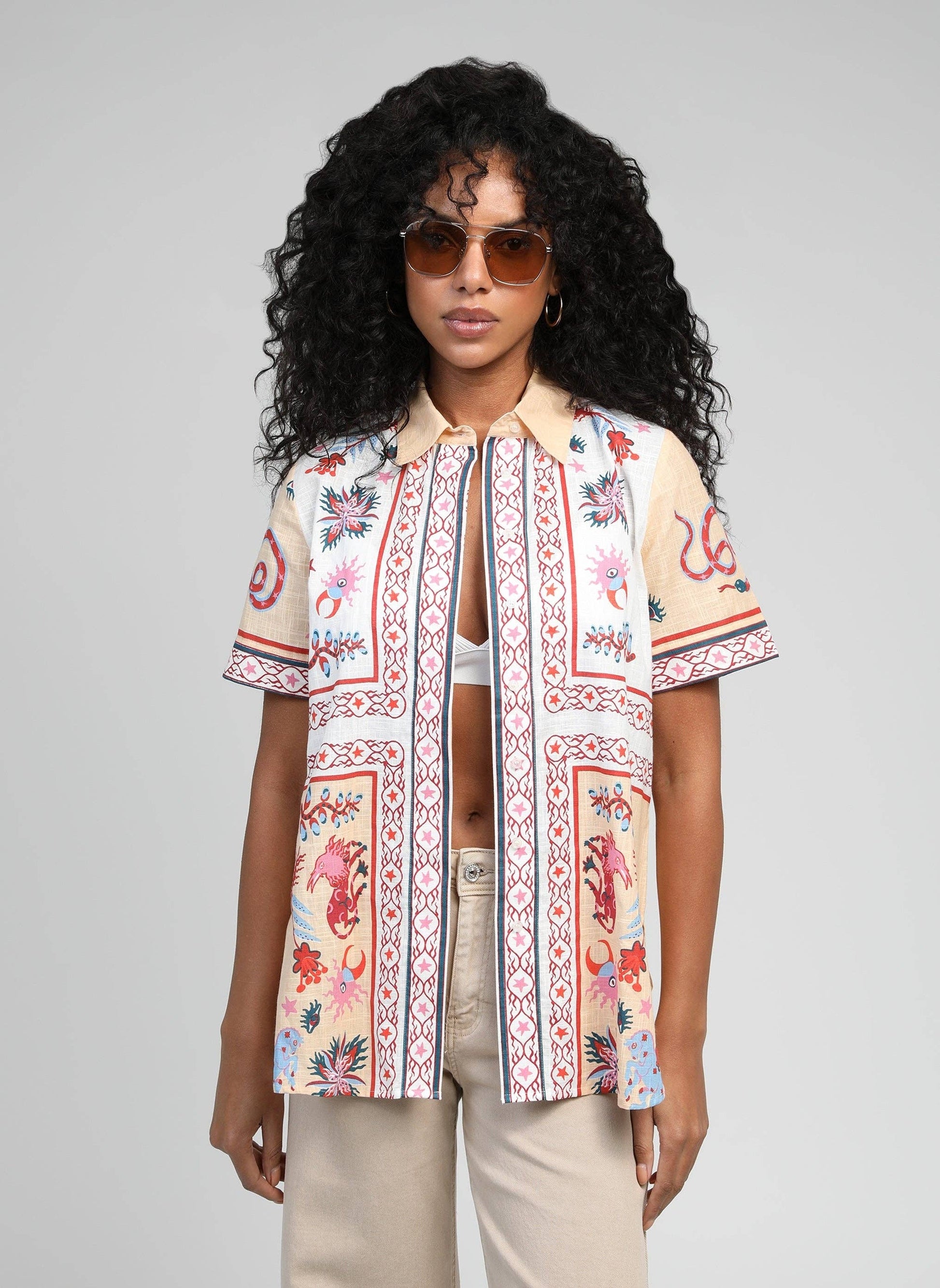 Camicia Lovegood color pesca