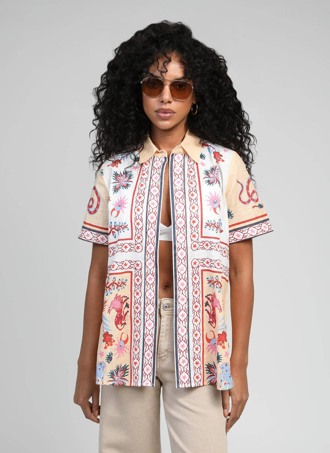 Camicia Lovegood color pesca