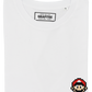 T-shirt bianca con ricamo pixel in cotone biologico