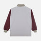 Maglione polo oversize color block Acciaio Nebbia da uomo