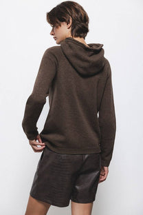 Maglione in lana con cappuccio e coulisse