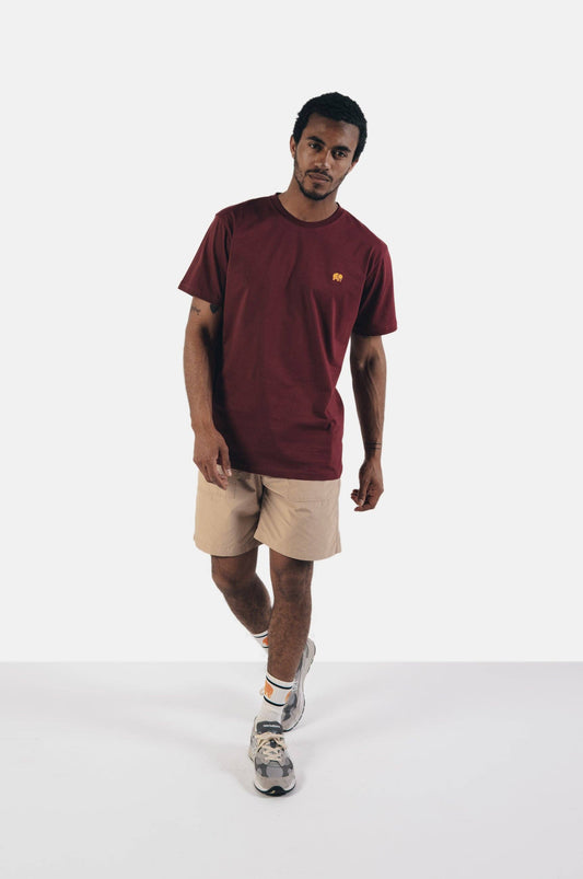 T-shirt Essential in cotone biologico bordeaux