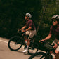 Culotte da ciclismo beige con bretelle