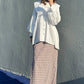 Camicia oversize con colletto Peter Pan in misto viscosa