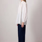 Camicia in cotone con rosellina al collo