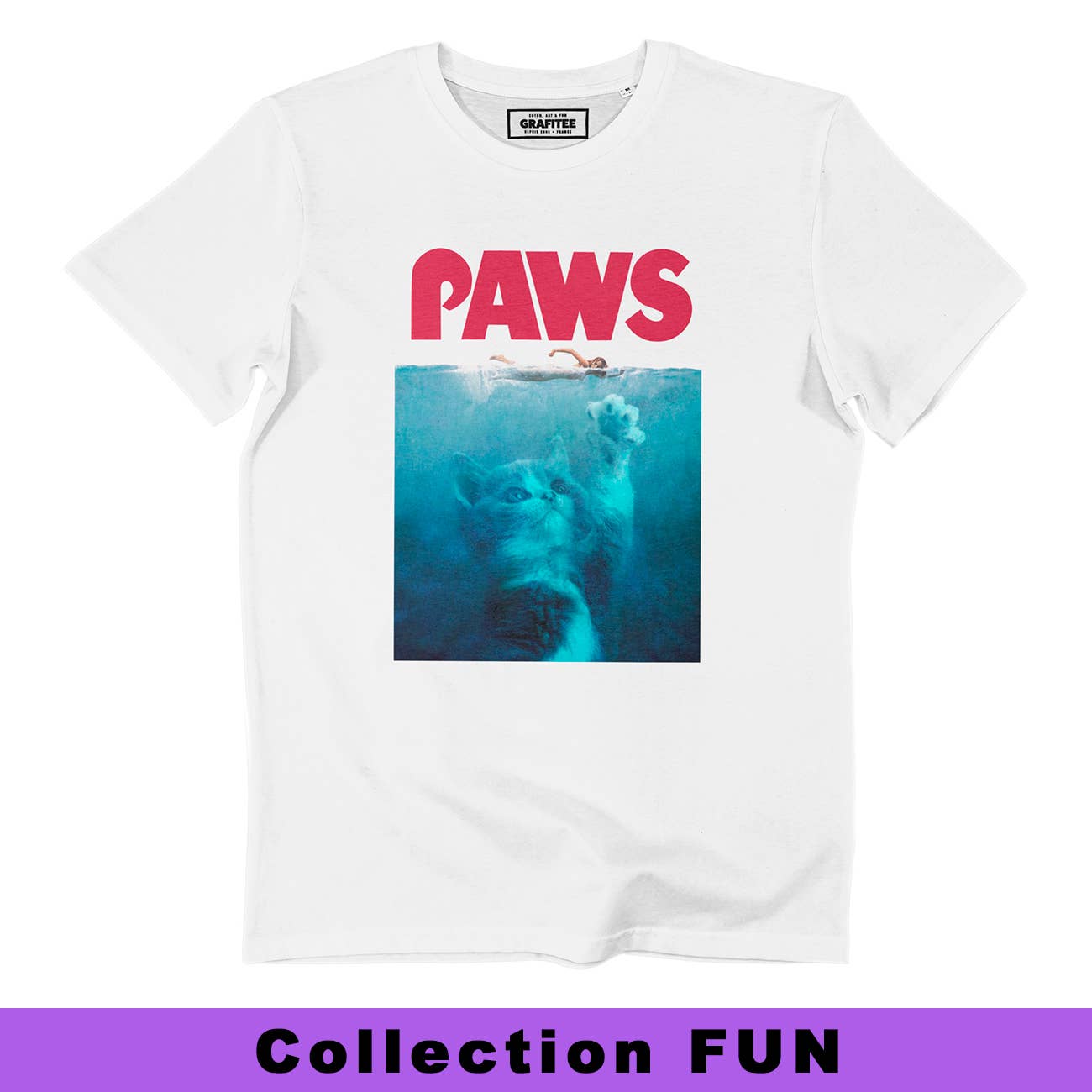 T-shirt Sea Kitten "Paws" a manica corta