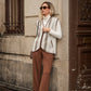 Gilet in lana jacquard con motivo geometrico