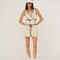 Gonna mini sportiva bianca con shorts interni